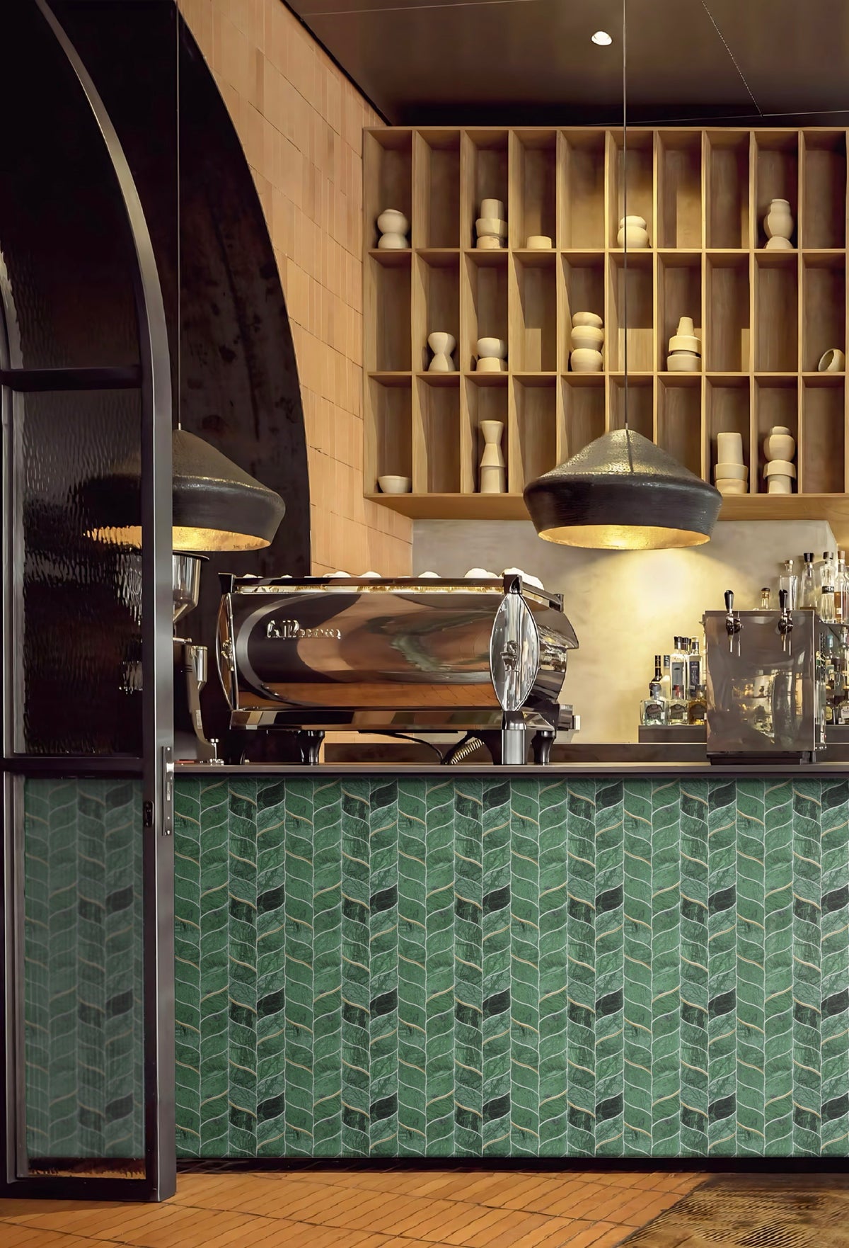 gröm marmor mosaik i bar