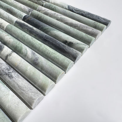 curved grön mosaik sida