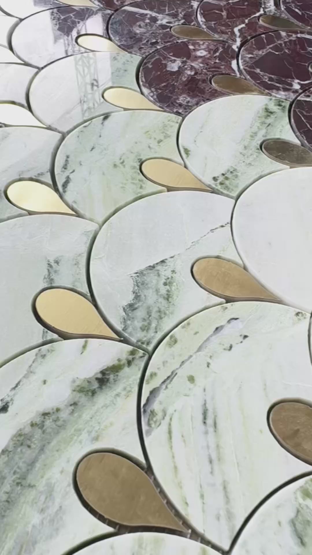 Marmor mosaik röd video